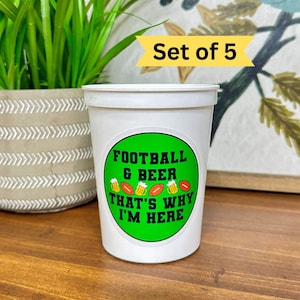 Personalized Tailgate Party Decor, The Big Game, Tailgate Party Favors, Game Day Stadium Cups, Custom Stadium Cups, Football Party Decor