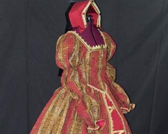 Tudor Queen/Elizabethan Gown/Anne Boleyn Cosplay/ Renaissance Royalty - WOMEN'S SIZE MEDIUM