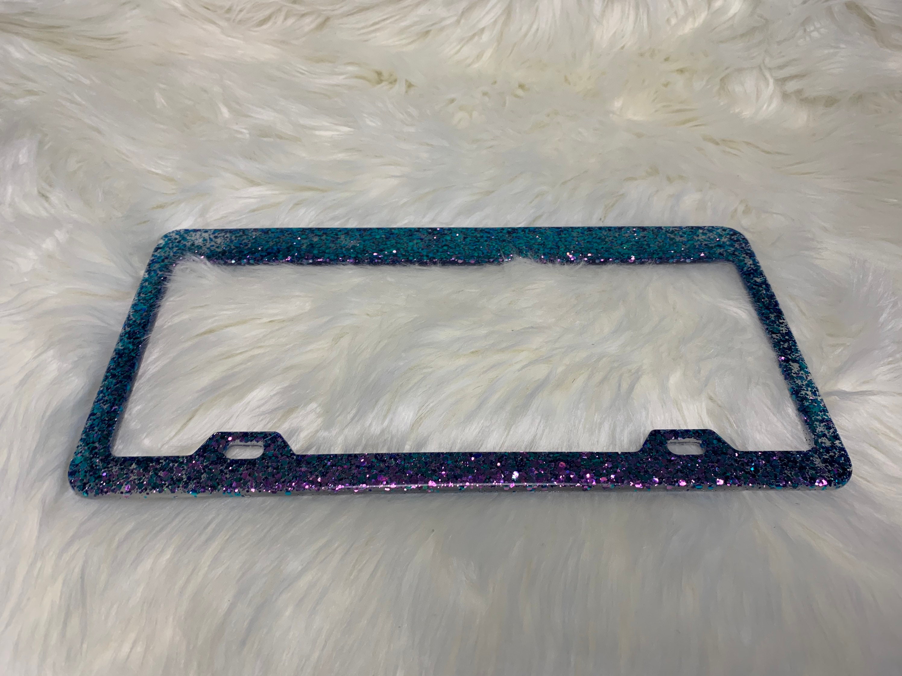 Blinged Out License Plate Frame Glitter License Plate Cover Etsy