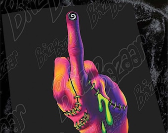Kunstdruck von Zhing / Trippy Gothic Art Print / Horror Art Print / Spooky Art Print / Trippy Hand Art / Gothic Home Decor / Horror Decor