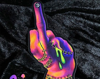 Vinyl Aufkleber von Zhing / Vinyl Aufkleber / Trippy Gothic Aufkleber / Horror Aufkleber / Spooky Aufkleber / Hand Kunst / Psychedelic Aufkleber / Bumper Aufkleber