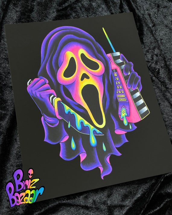 Ghost Mask Art Print / Trippy Art Print / Horror Art Print / image