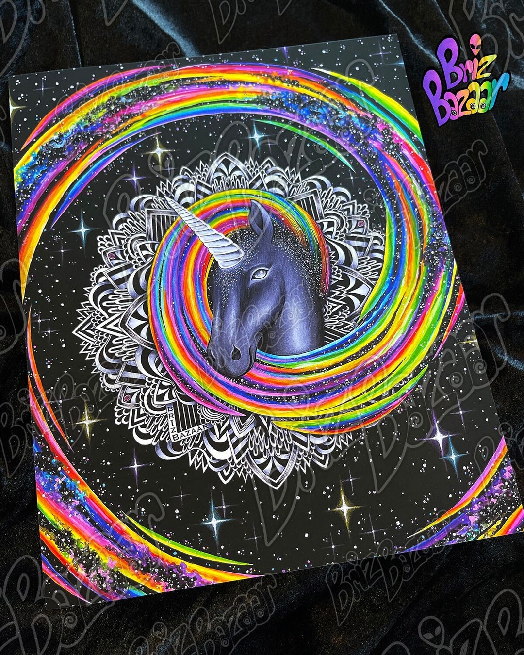 Art Print of Majestic AF / Unicorn Art / Psychedelic Unicorn