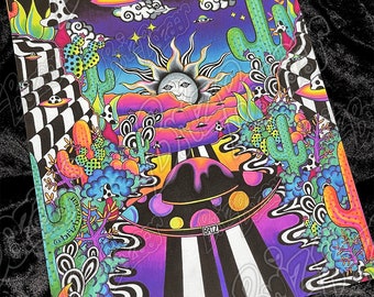 Art Print of Aerials 51 / Alien Art / UFO Art / Trippy Art / Psychedelic Alien / Trippy Alien / Psychedelic UFO Art / Trippy UFO