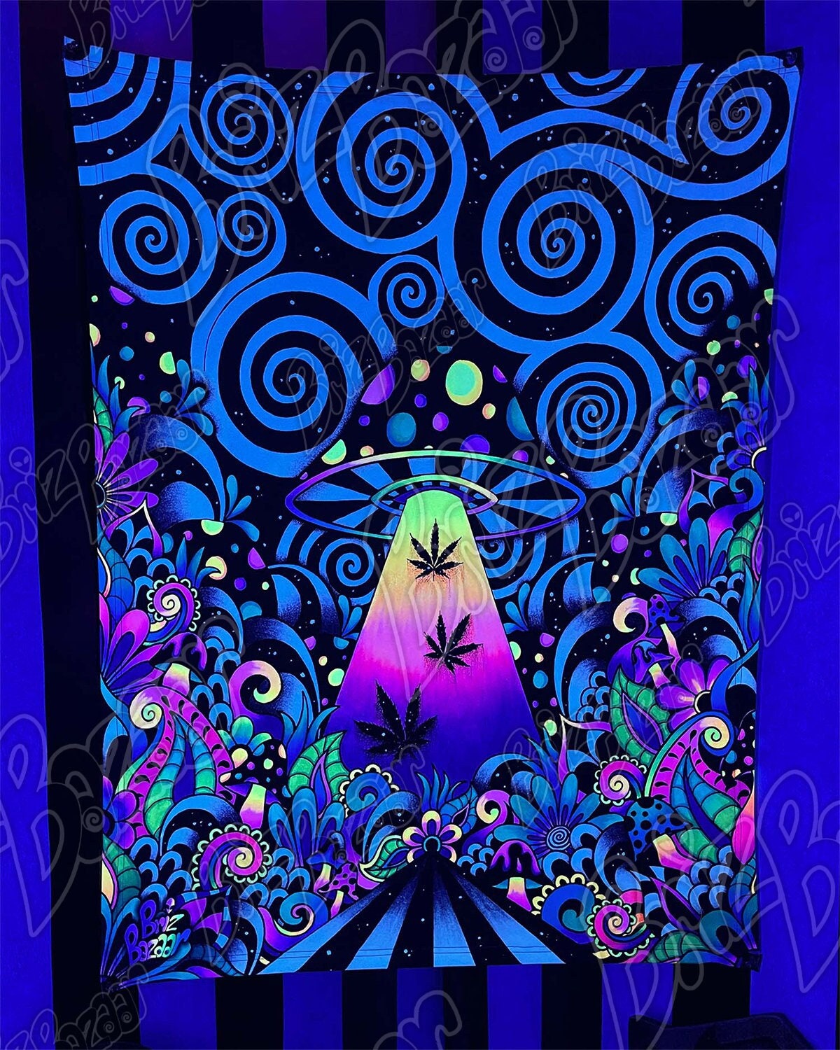 Blacklight Tapestry Etsy Canada