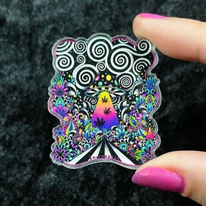 Pin of Brizland   /// Alien Pin / Psychedelic Pin / UFO Pin / Mushroom UFO / Mushroom Pin / Stoner Pin