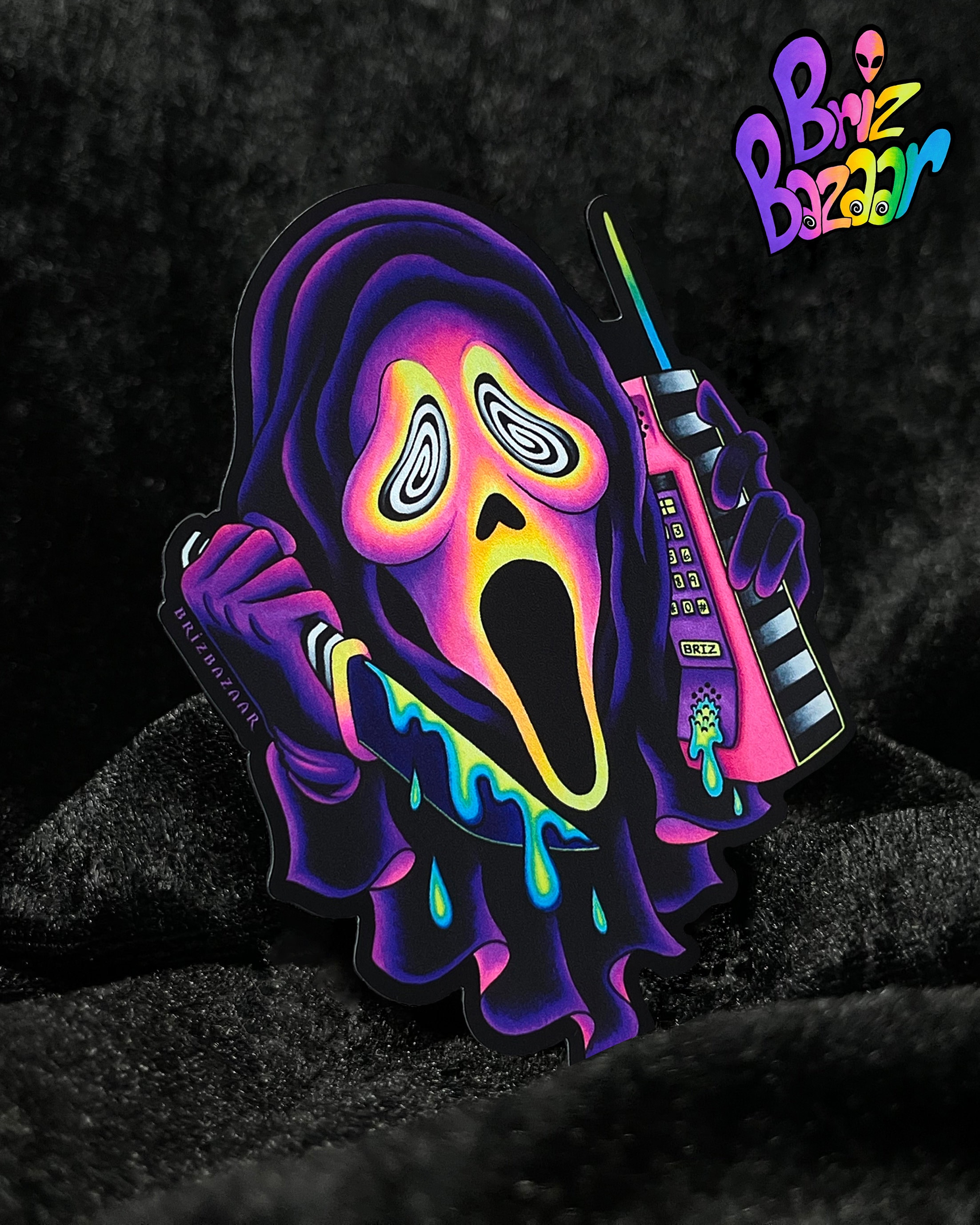 Ghost Mask Sticker Trippy Sticker / Horror Sticker