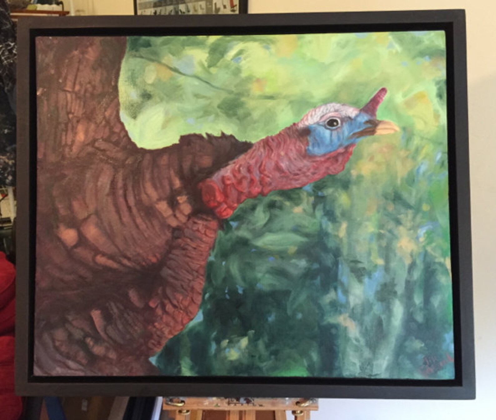 Wildlife Oil Painting Wild Turkey Etsy