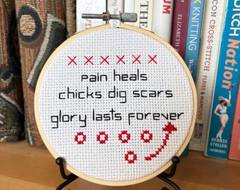 The Replacements Quote Cross Stitch, Hand Stitched Hoop Art