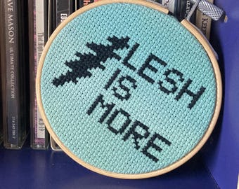 Lesh is More, Grateful Dead Ornament - 3" Cross Stitch Finished in Hoop