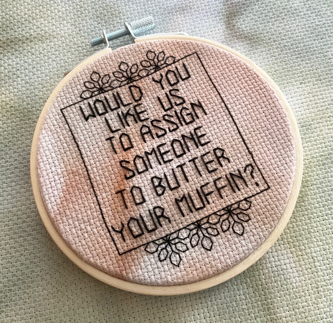 Chaise Longue Lyrics, Wet Leg Finished Cross Stitch in 4 Hoop Free