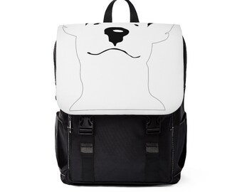 Bull Terrier Glay Pattern Print Backpack main image 1