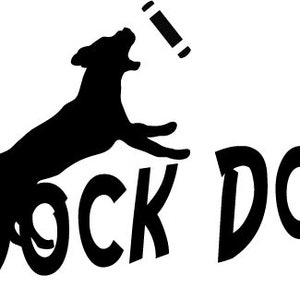 Dock Diving Dog Vinyl Window Decal - The Black in the sample is the &quot;color&quot; of the vinyl, white is clear