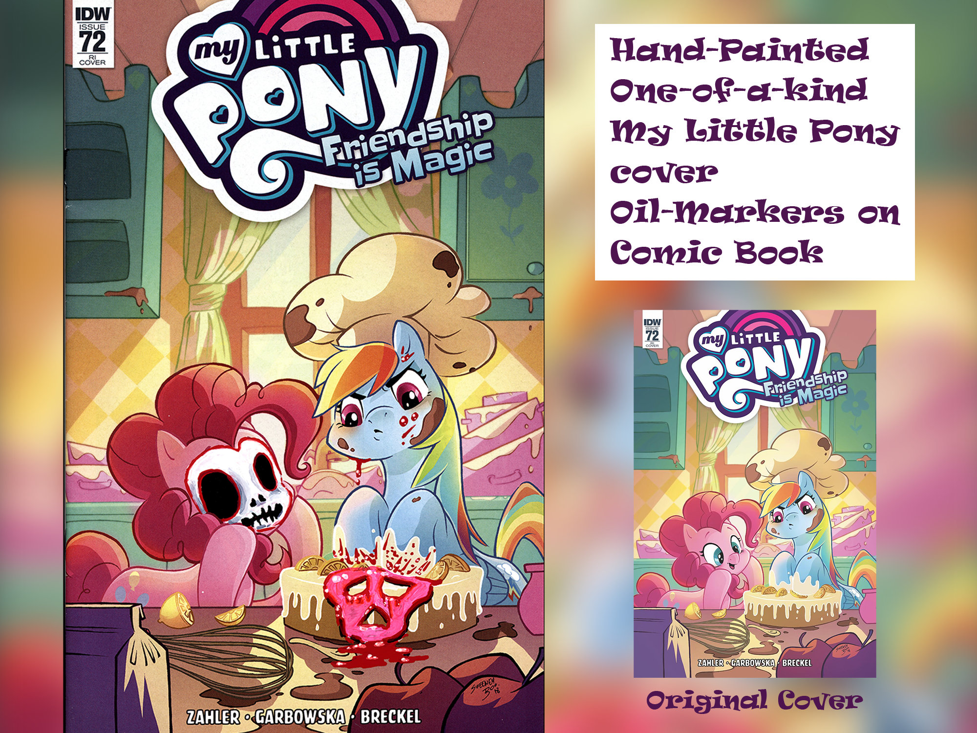 My Little Pony Friendship is Magic Comic 72 One-of-a-kind Painted Cover  Remark - Etsy
