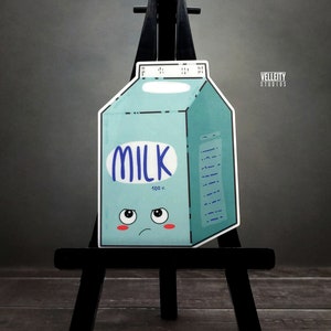 Carton of SOUR Milk Kawaii Sticker Decal