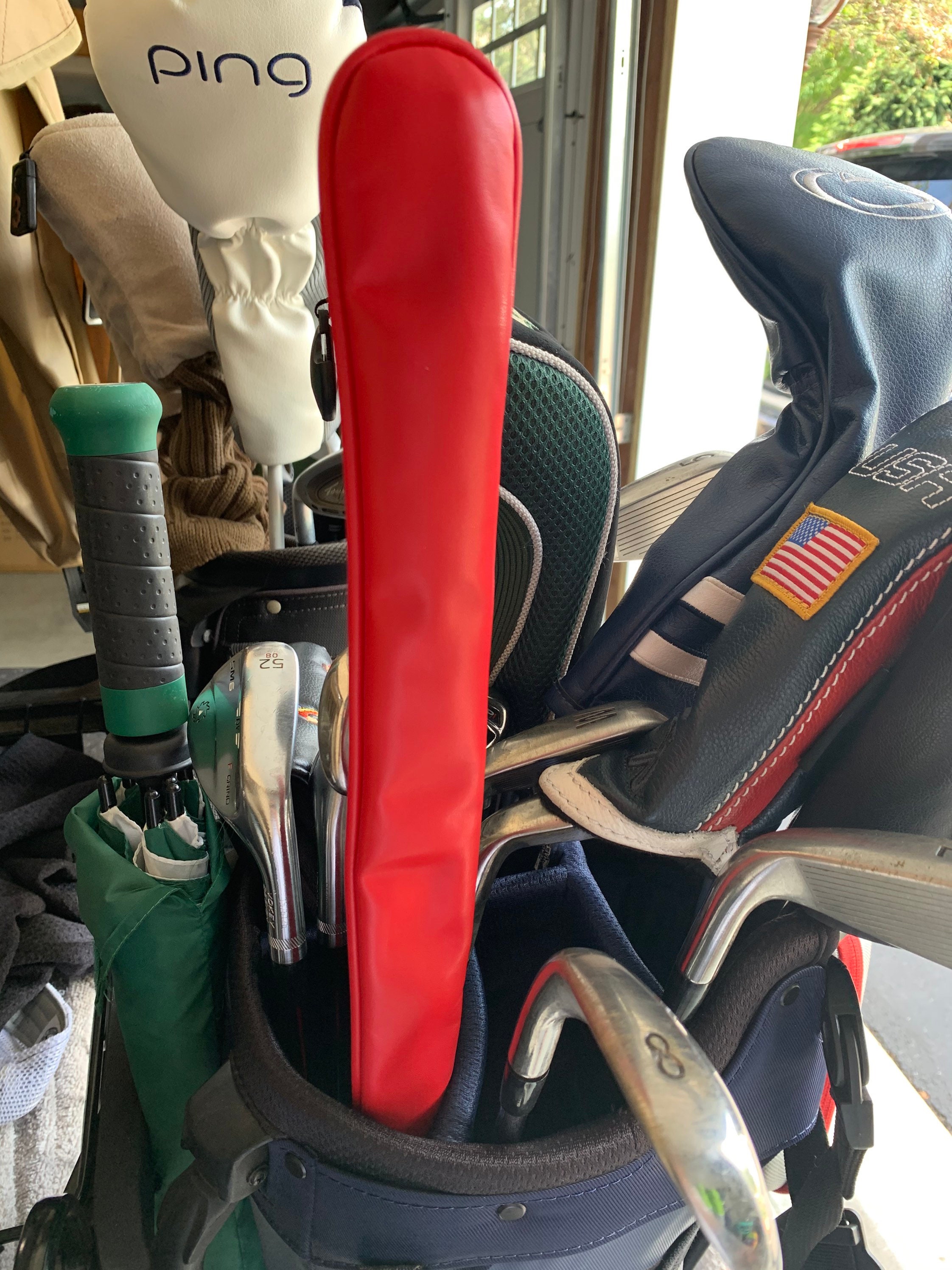 Golf Alignment Stick Cover Red Etsy UK