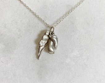 Baby Memorial Necklace / Miscarriage Jewelry / Silver Memorial Necklace / Charm Miscarriage  Necklace