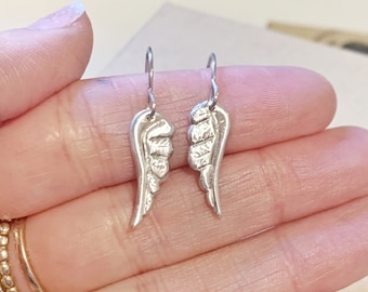 Wing Earrings / Dangle Angel wing earrings / Angel Wing Earrings Silver / Dangle earring / Dangle wings Earrings