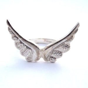Angel Wing Ring Sterling Silver / Handmade Ring /  Feather Ring / Angle Ring