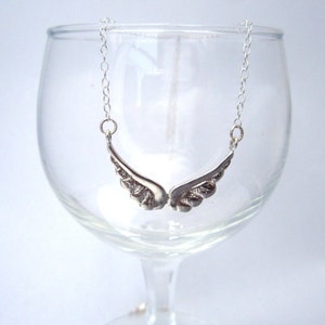 Angel Wing Necklace / Silver Angel Wing Necklace / Angel Wing / Silver Angel Wing image 2