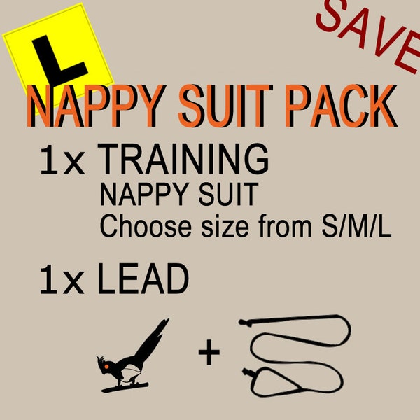 Training Nappy Suit Pack: 1 x Nappy suit & 1 x Lead
