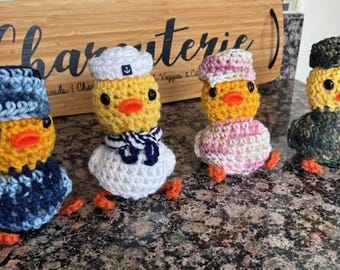 Rubber Duck Crochet Pattern : Sailor, Service, & Veteran Ducks, Camouflage Duck, Cruising Ducks