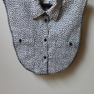 Women&#39;s Detachable Blouse Cream with Black Stars