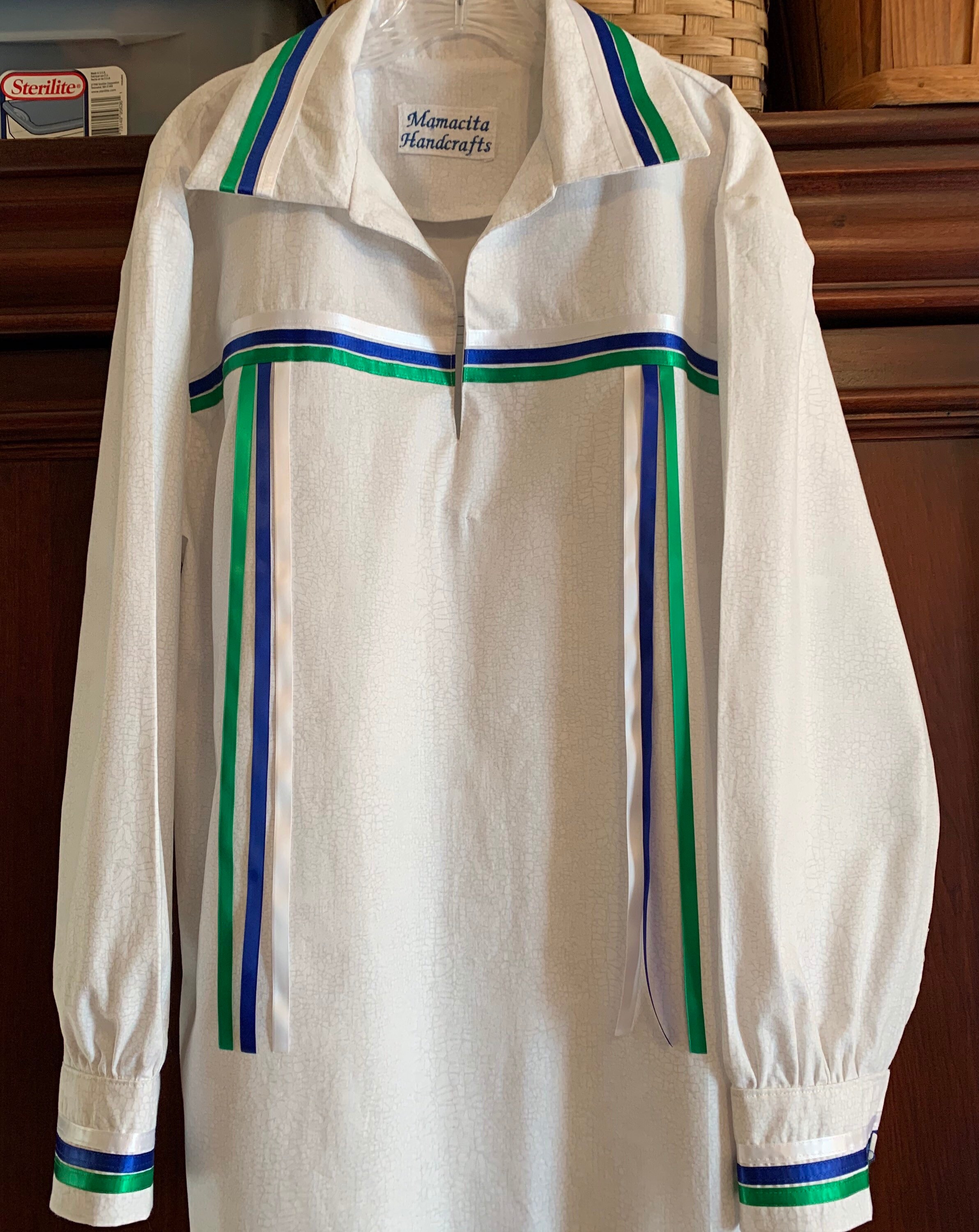 Cherokee Ribbon Shirt Full Collar Style Etsy