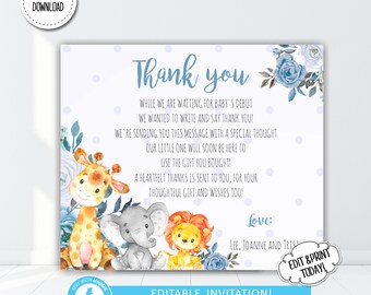 Thank You Cards Baby Shower Toha