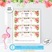 Flamingo Bottle Labels Flamingo Printable labels Pink | Etsy