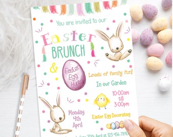 Family Easter Invite Etsy - roblox egg hunt invitations