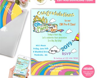 Beautiful Modern Editable Invitations &amp; by iCandyPartyPrintable