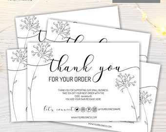 Thank You Cards, Business, Blank Card, Note Cards, Greeting Cards, Digital Download,