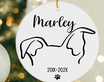 Personalized Dog Memorial Ornament Gift, Pet Memorial Gifts, Dog Loss Ornament,  Dog Mom Christmas Gifts, Forever Loved, Custom Dog Ornament