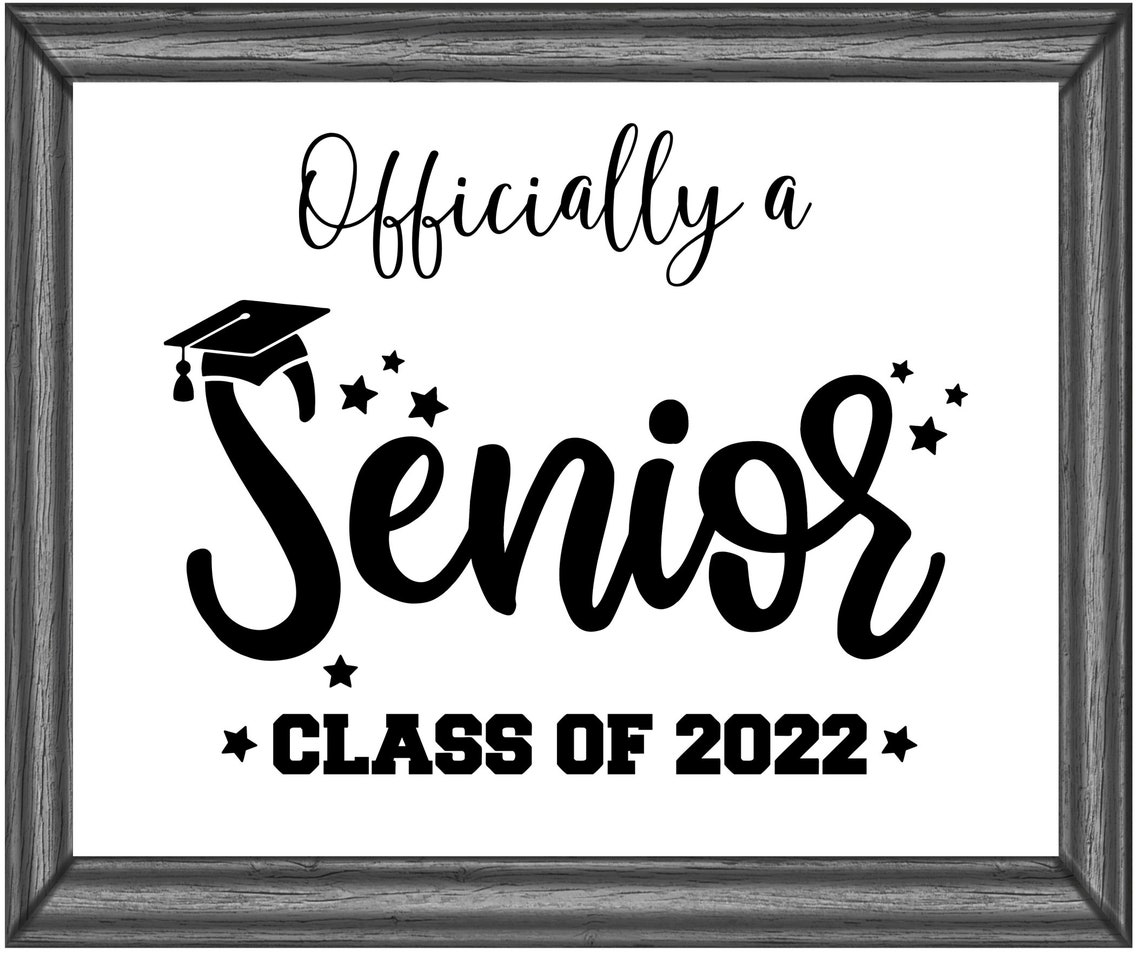 First Day of Senior Year Sign Printable First Day Sign Back | Etsy