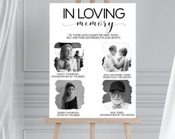 In Loving Memory Wedding Sign Wedding Reception Sign  Wedding Memorial Sign Photo Wedding Signage Printable Instant Download