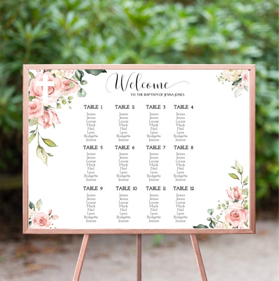 Baptism Seating Chart