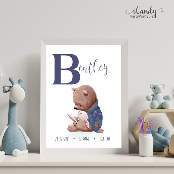 baby bear nursery wall decor