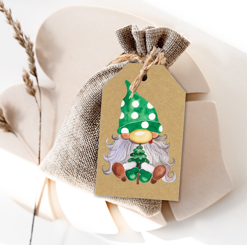 Christmas Gift Tags Christmas Gnomes Printable Gift Tags - Etsy