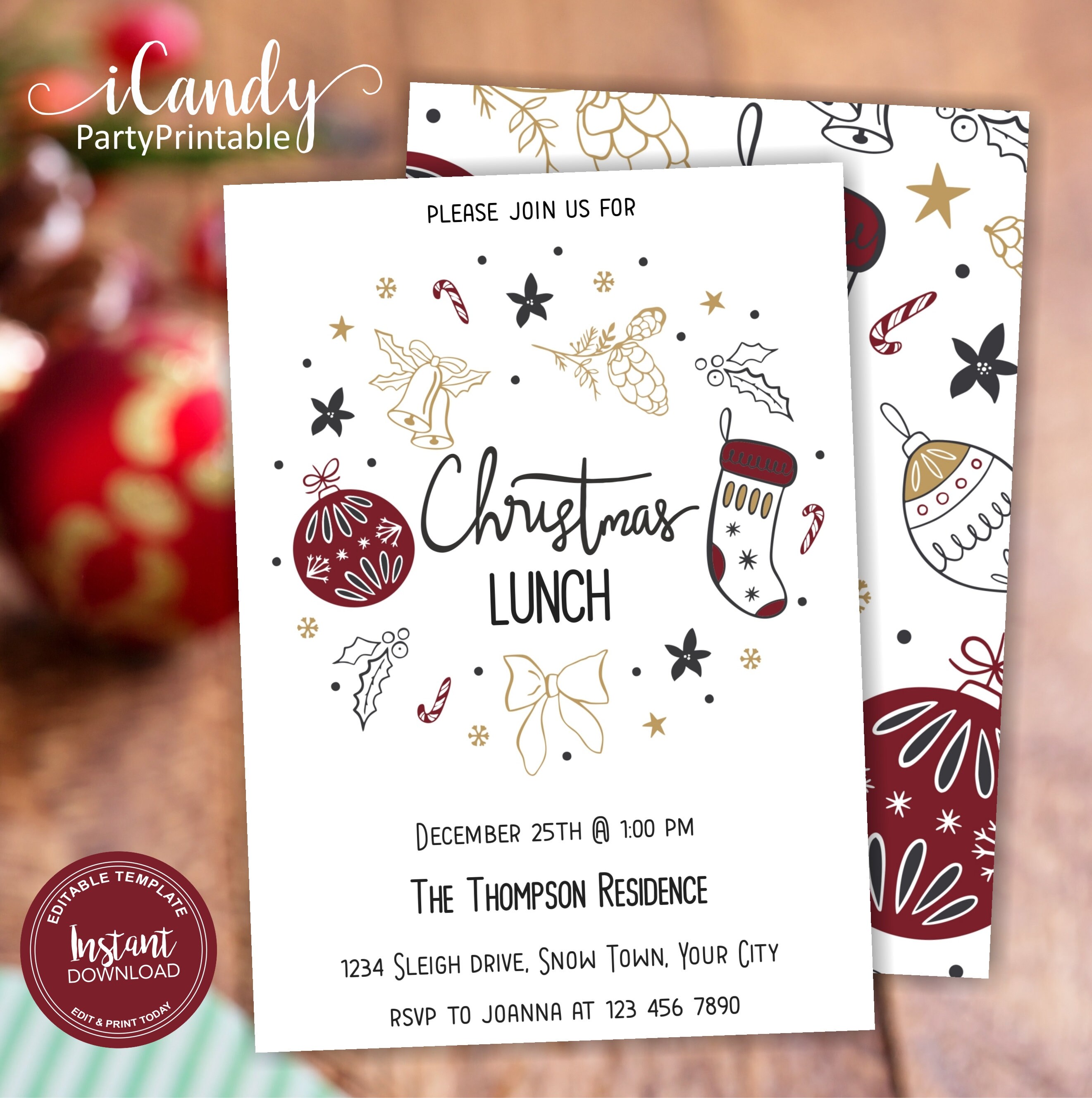 Christmas Invitation Christmas Dinner Invitation Christmas Etsy 日本 Christmas Invitation Christmas Dinner Invitation Christmas Etsy 日本