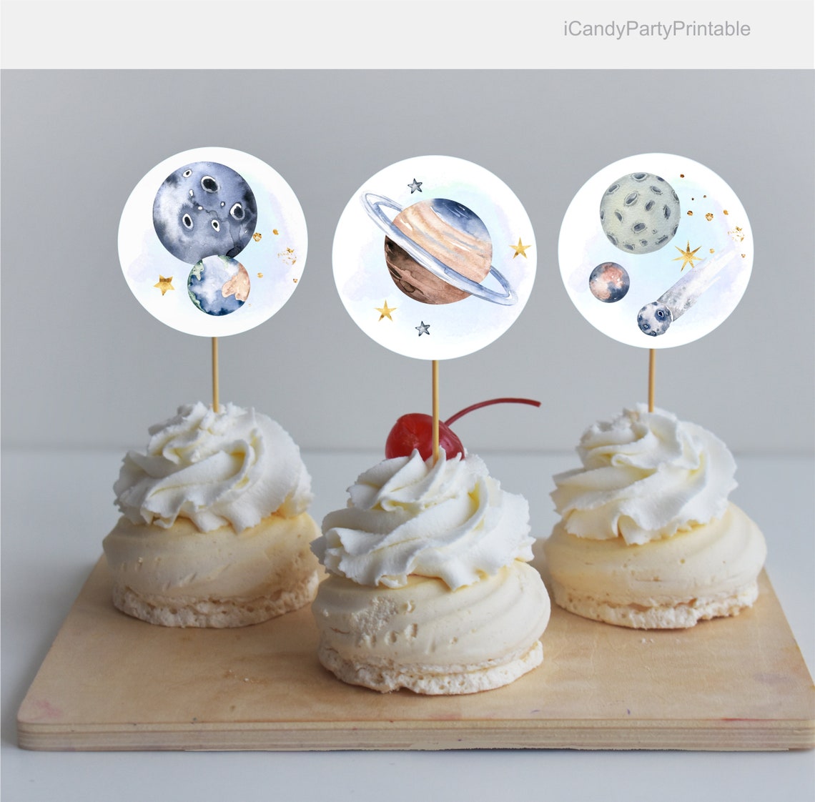 Cupcake Toppers Outer Space Cupcake Toppers First Trip Etsy