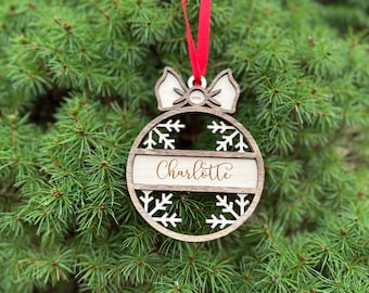 2024 Exclusive Holiday Ornament - Personalized Laser Engraved Wood Ornament