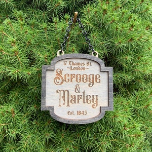 Scrooge & Marley sign Ornament