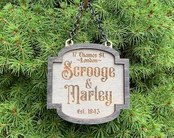 Scrooge & Marley sign Ornament