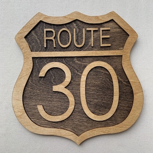 Custom Wood Route Sign