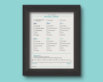 Ultimative Wäsche-Checkliste zum Ausdrucken | Digitaler Download | Reinigungsplan