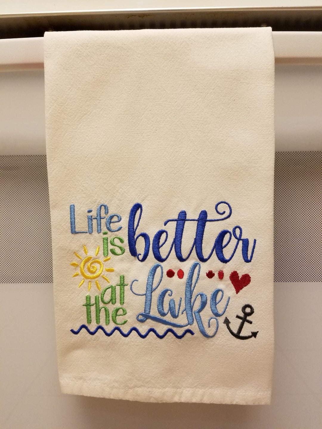 Embroidered Life is Better at the Lake/lake Embroidery/lake Etsy