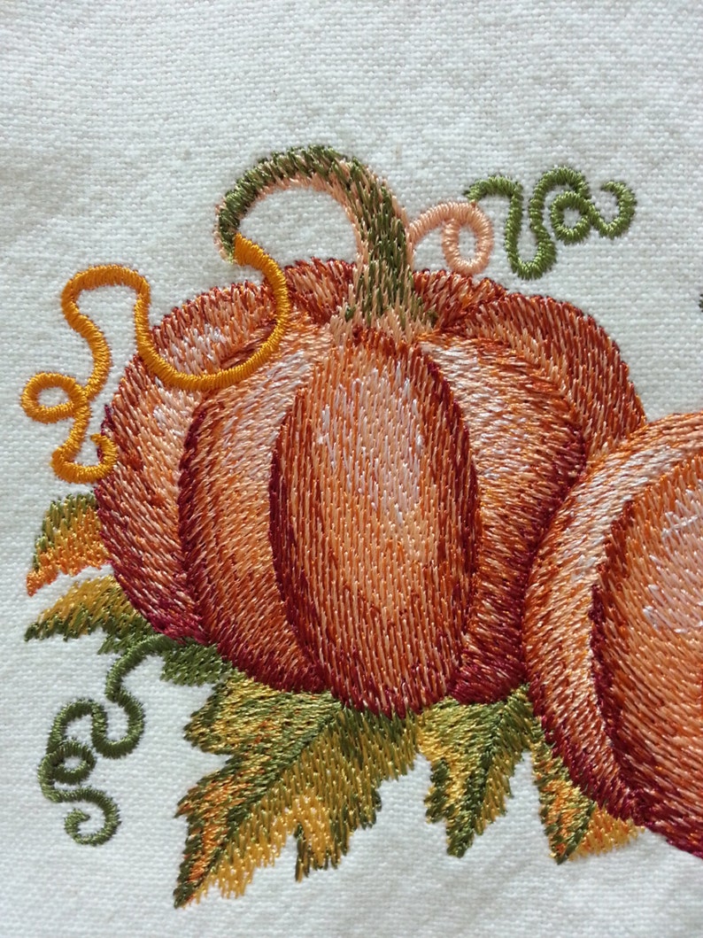 Embroidered fall pumpkinsfall pumpkin patch kitchentea towel  etsy Embroidered fall pumpkinsfall pumpkin patch kitchentea towel  etsy
