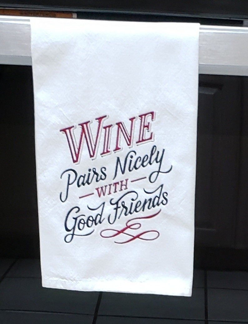 Will Cook For Wine Custom Kitchen Towels