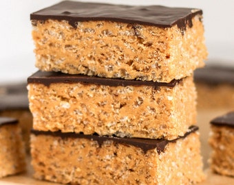 Healthy Scotcheroos DIY Protein Bars Recipe - Low Sugar, Gluten Free, Vegan, Healthy, All Natural (PDF Download)